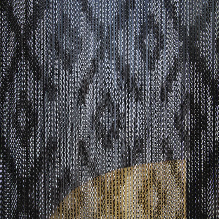 Decorative metal chain curtain for room dividers