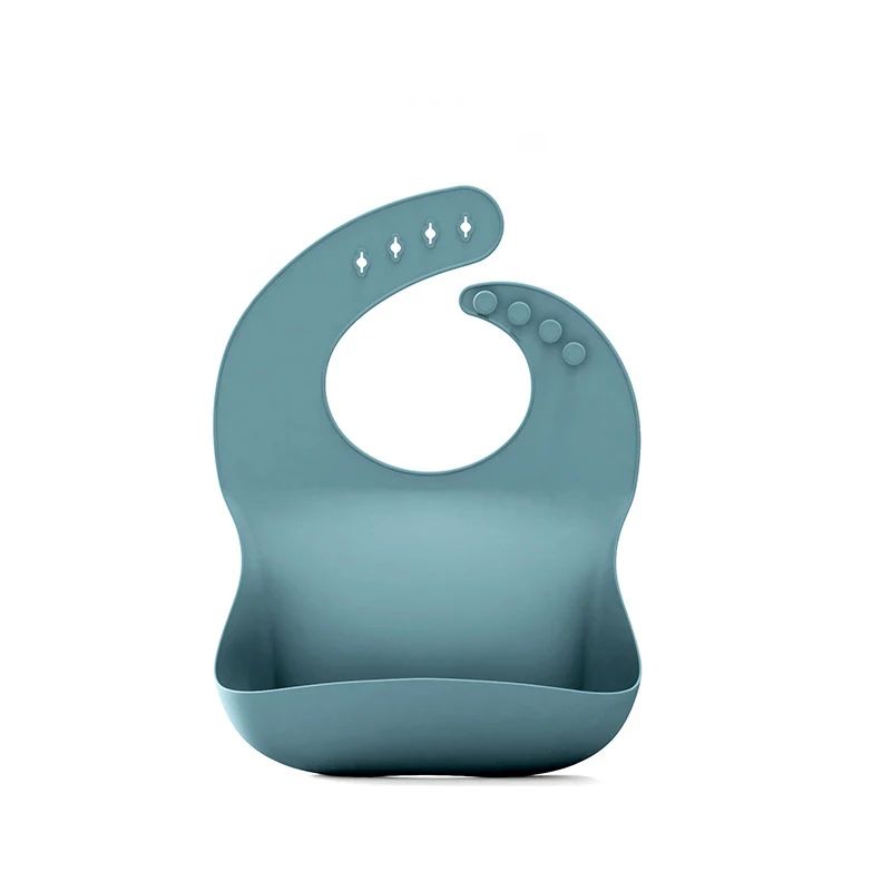 Customizable Silicone Baby Bib Adjusted Sizes Soft Waterproof Food Catcher Cute Printed Style for All Infants while Feeding