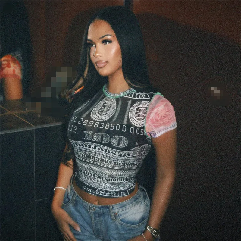 DGX040319 Professional Shirts For Women crop Top summer Shirt with high quality