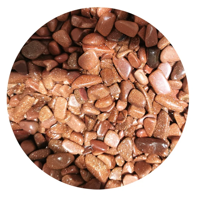Wholesale hot sale  goldstone crystal stones crystal gravel stones bulk crystals tumbled stones