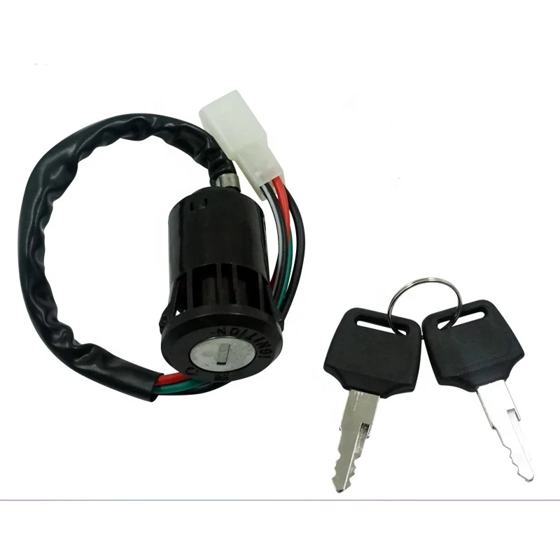 Motorcycle Key Switch Ignition 4Pin Replacement for  Cg125 Cg150 Zj125 Ignition Switch Starter