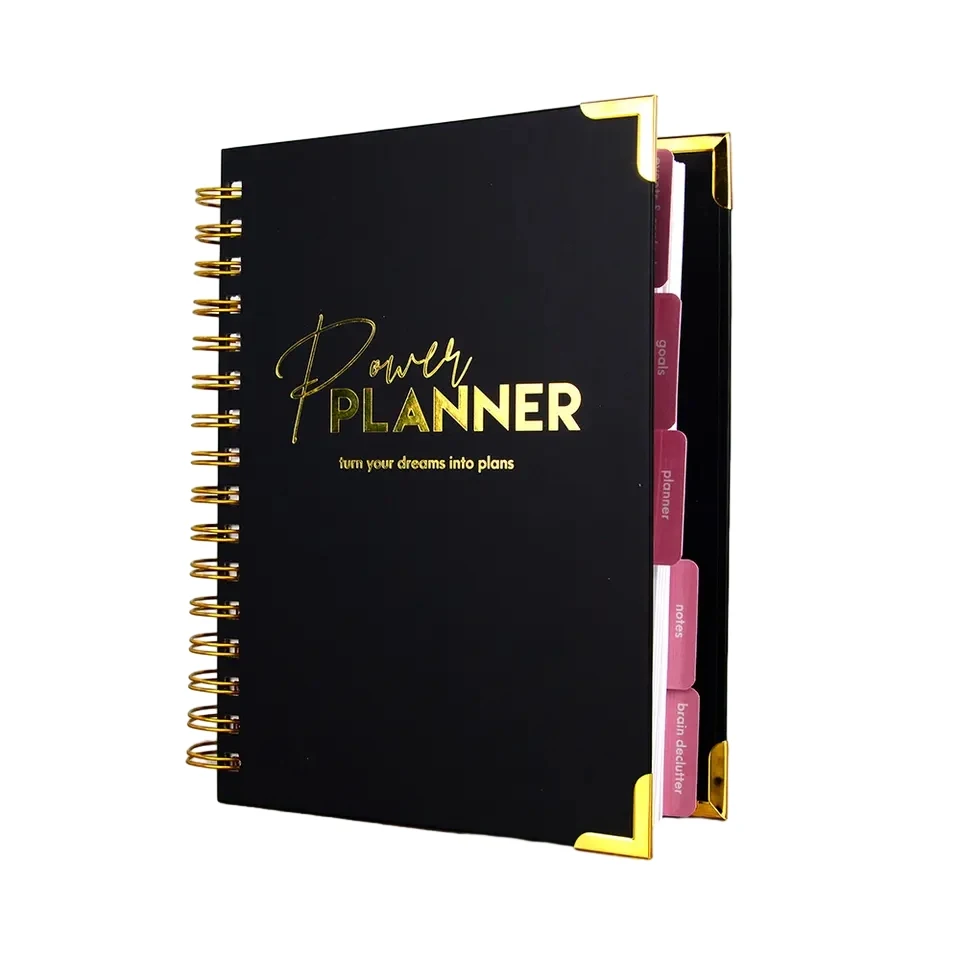 2024 Custom Printing Hardcover Spiral Affirmation Gratitude Self Care Planner Manifestation Prayer Journal Bible Note Books