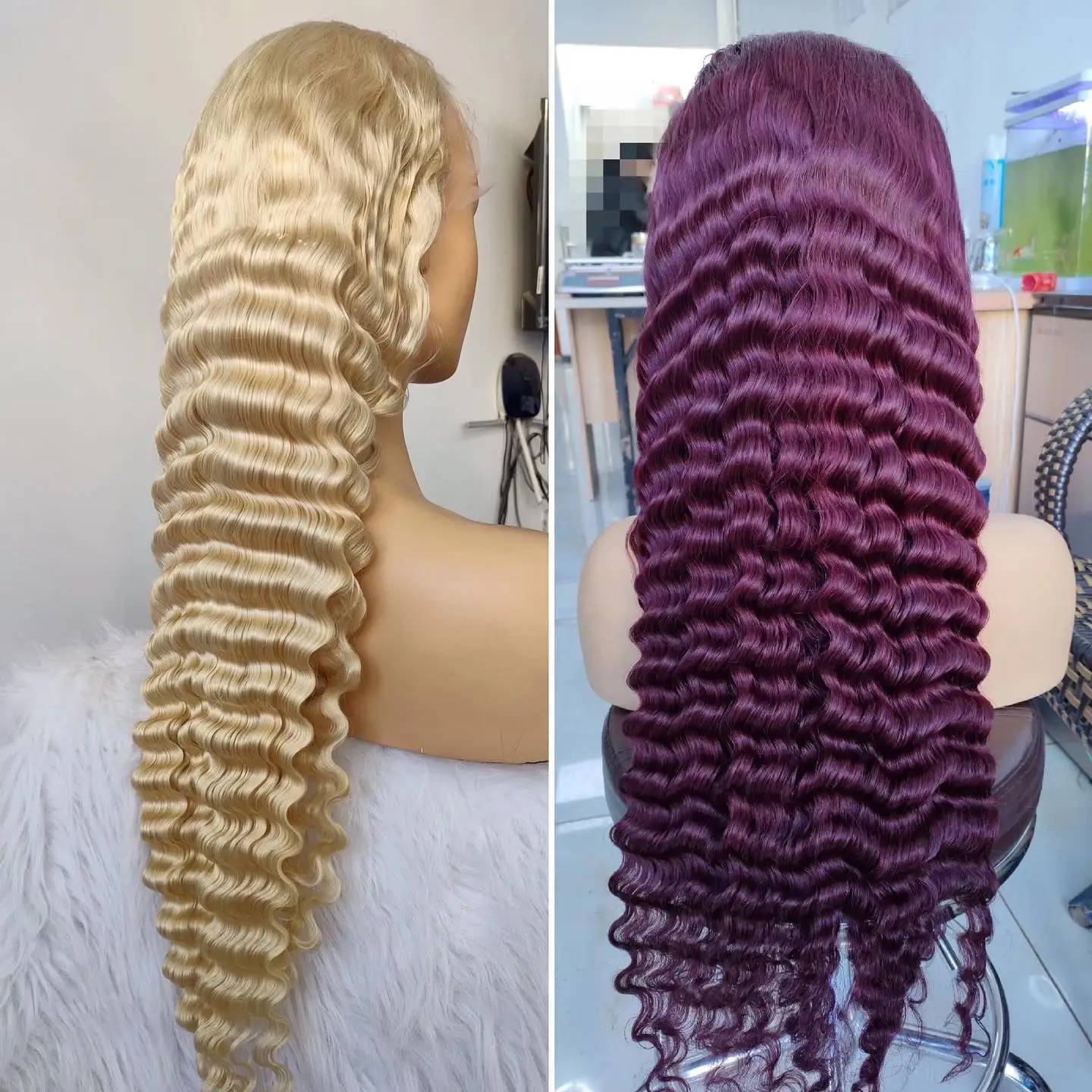 30inch  Deep Wave Transparent HD 13*4 13*6 360 Full Lace Front Wigs , glueless virgin brazilian pre pluck lace human hair wigs