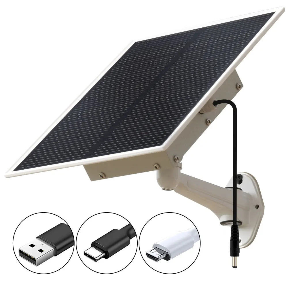 TecDeft Solar Panel Energy  Security System DC 12V/5V Output for CCTV Camera