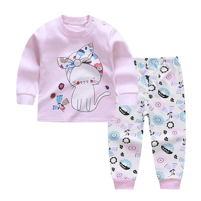 
Four Seasons Cartoon Print Baby Clothes Sets Unisex Kids Clothing Sets boys and Girls pajamas 