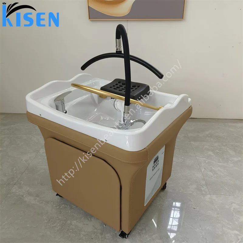Kisen Head Spa Shampoo Basin For Hair Salon Equipment Complete Functions Multi -Purpose Use Connect With Pipes