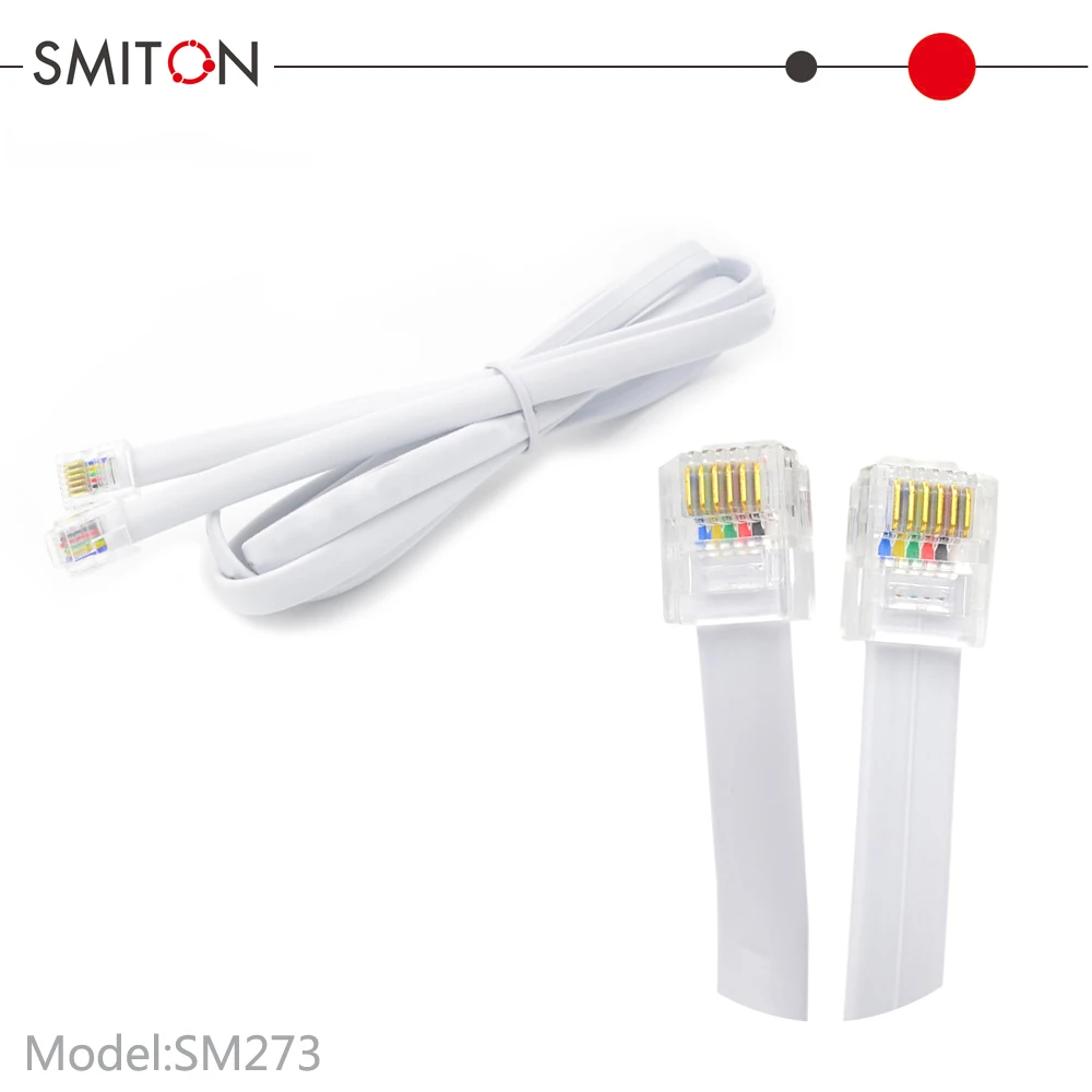 Black Patch Cord 6C RJ12 6PIN CABLE