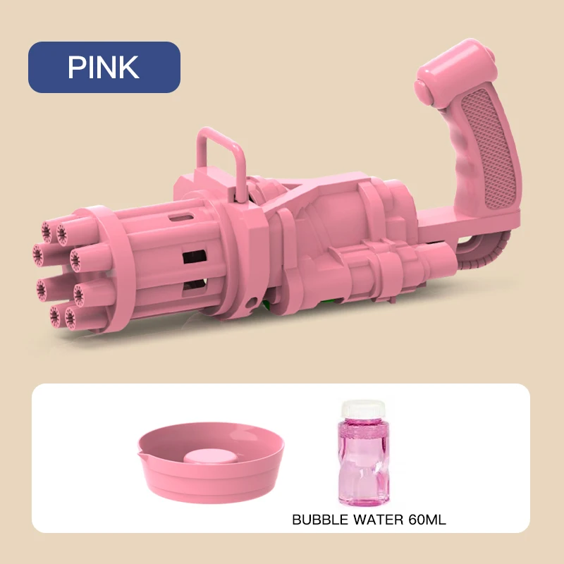 Electric Guns Toy Blowing Blaster Soap Outdoor Games Summer Party Portable Blower Water Pistola de burbujas Gatling Bubble Gun