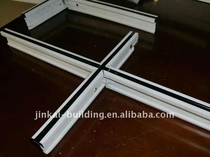 groove t bar suspended ceiling grid with black line