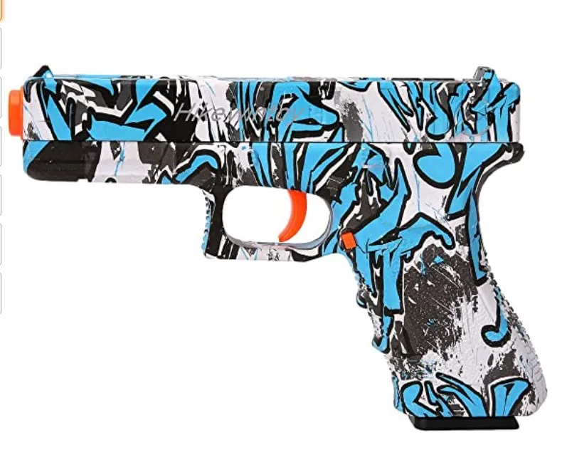 Gel Bullet Blaster for Kids with Water Gel Beads for Back Yard Team Game Toy Gun for Outdoor Activities (Blue)