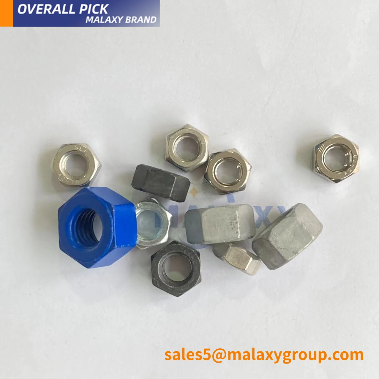 MALAXY Hot Selling Custom Stainless Steel 304/316 GB6172 Standard Hex Nuts High Quality M8 M10 M12 M14 M16 M18 M20 Hexagon Nuts
