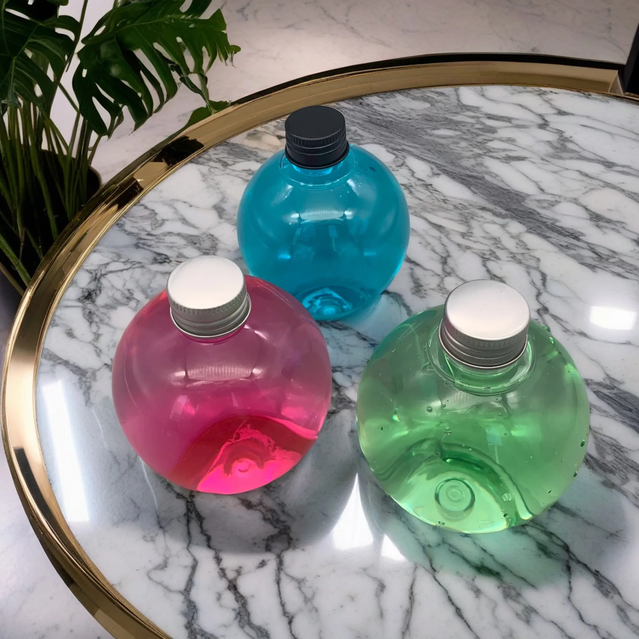 250ml ball shaped sprayer green plastic spray bottle for sanitizer water spray hair dressing Lotion Bottle Shampoo Bottle