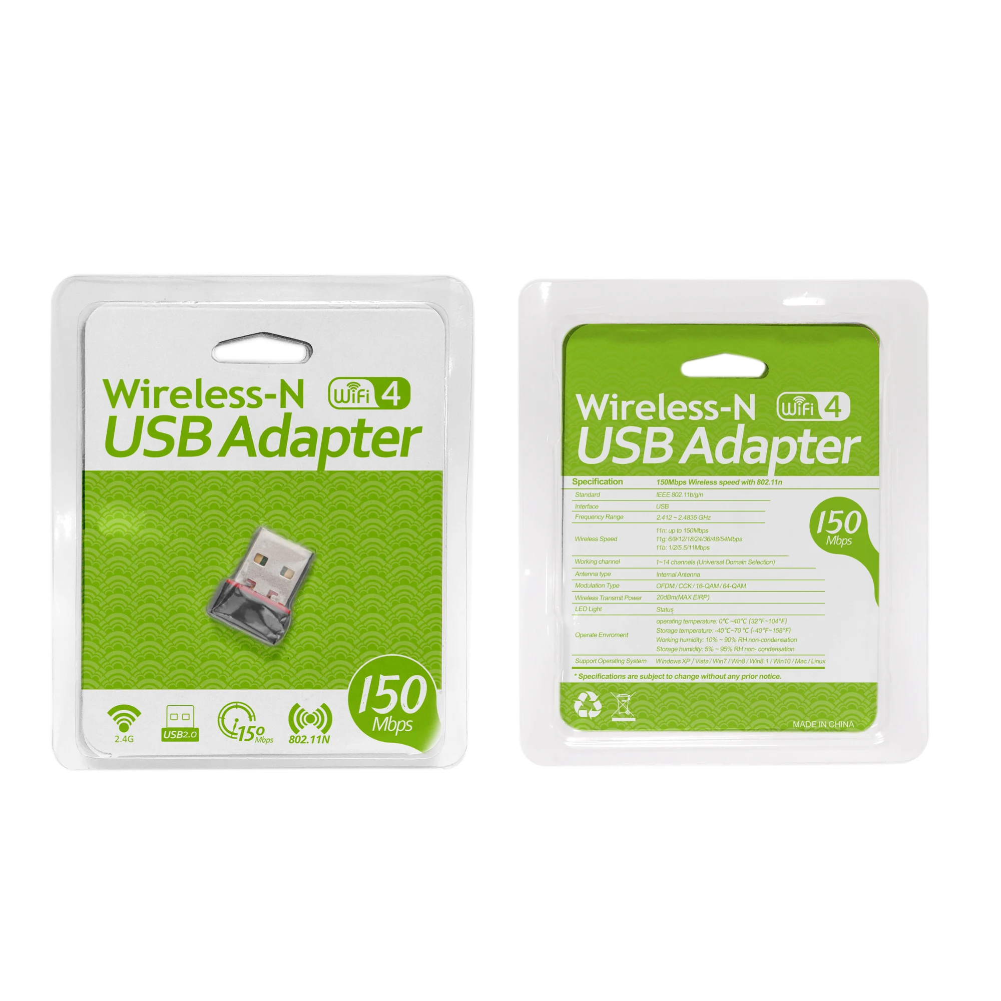 
802.11b/g/n Nano150Mbps Wireless USB Adapters mini USB Adapter MT7601 usb wifi adapter Integrated Antenna 