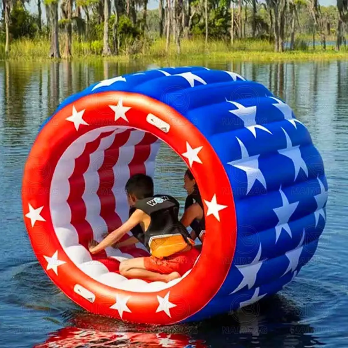 Inflatable Roller Inflatable Water Game Walking Roller Used In Pools, Lakes