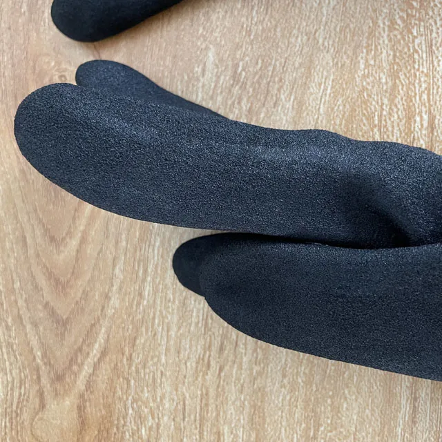  high quality double dip nitrile coated anti cut spearfishing diving gloves fishing hunting