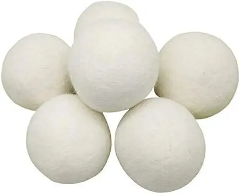 100% New Zealand Wool Dryer Balls Organic XL 6-Pack by Reusable Fabric Softener dryer balls for Laundry Dryer Sheets Alternative