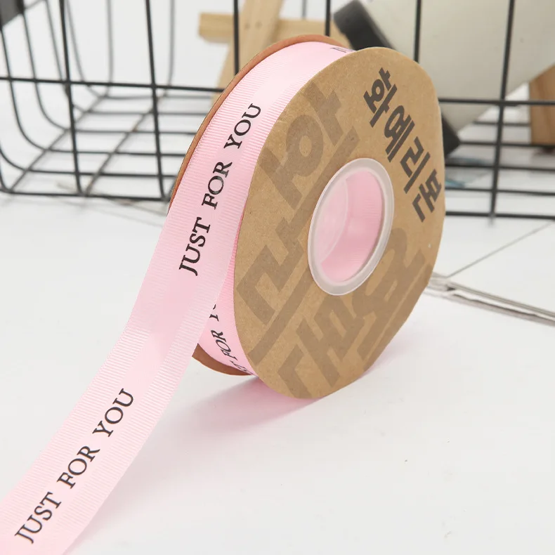 Factory Price OEM Gift Ribbon Custom Sizes Brand Logo Artwork Printed Personalized Satin Grosgrain Ribbon