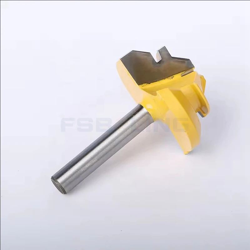 FSBOLING High Quality 1/4 Inch Shank Carbide 45 Degree Locking Miter Cut Woodworking Router Bit