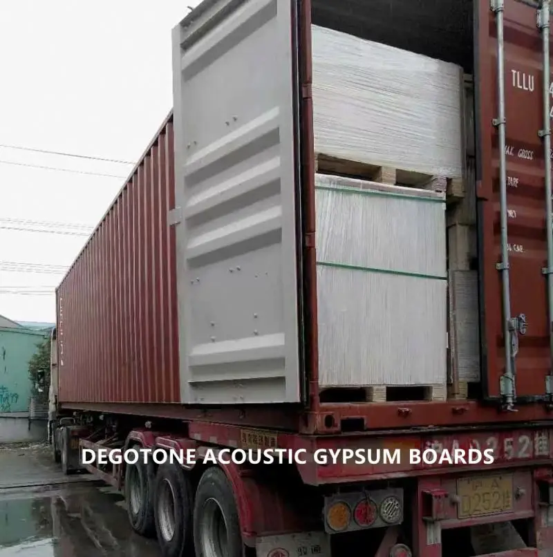 High-strength perforated gypsum board for acoustic ceiling and wall panels plasterboard