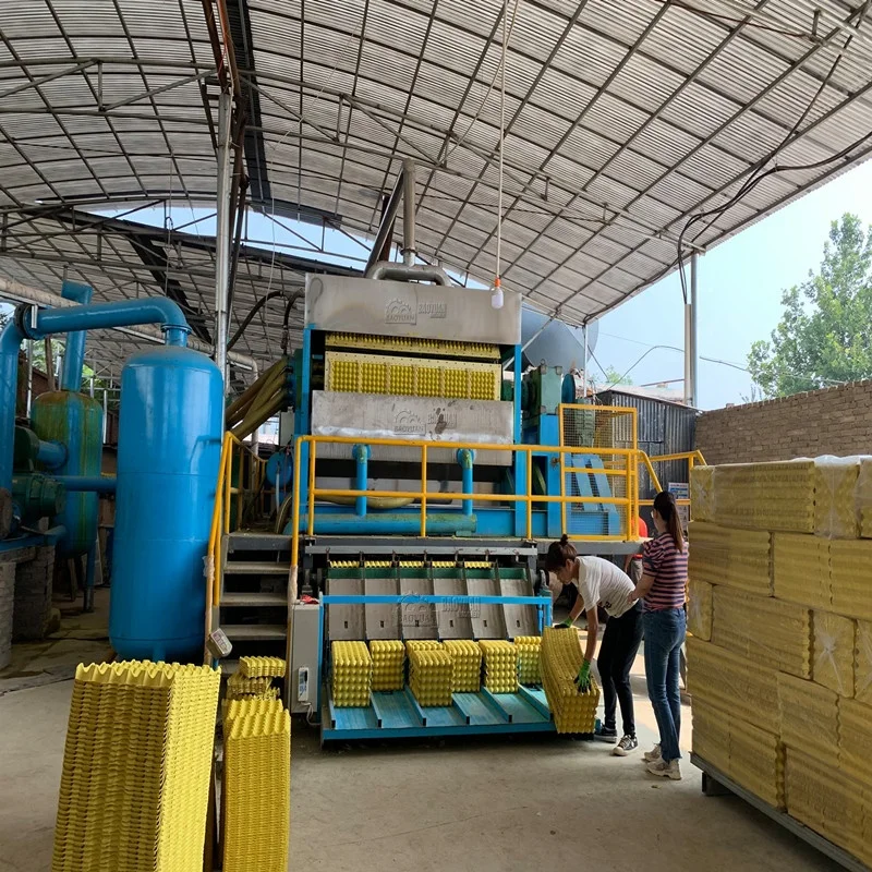 6000pcs/h Fully Automatic Pulp Paper Egg Tray Making Machine with Six Layers Metal Drying Line