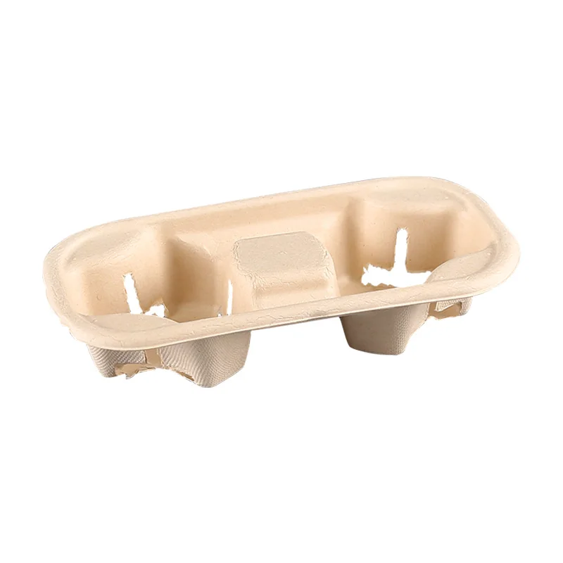 Biodegradable Drinking Paper Reusable Carrier Disposable Coffee Cup Tray