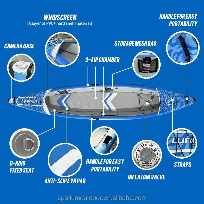 Spatium new kayak US/Ru/Eu/Au warehouse Fast delivery inflatable 2-person kayak for sale
