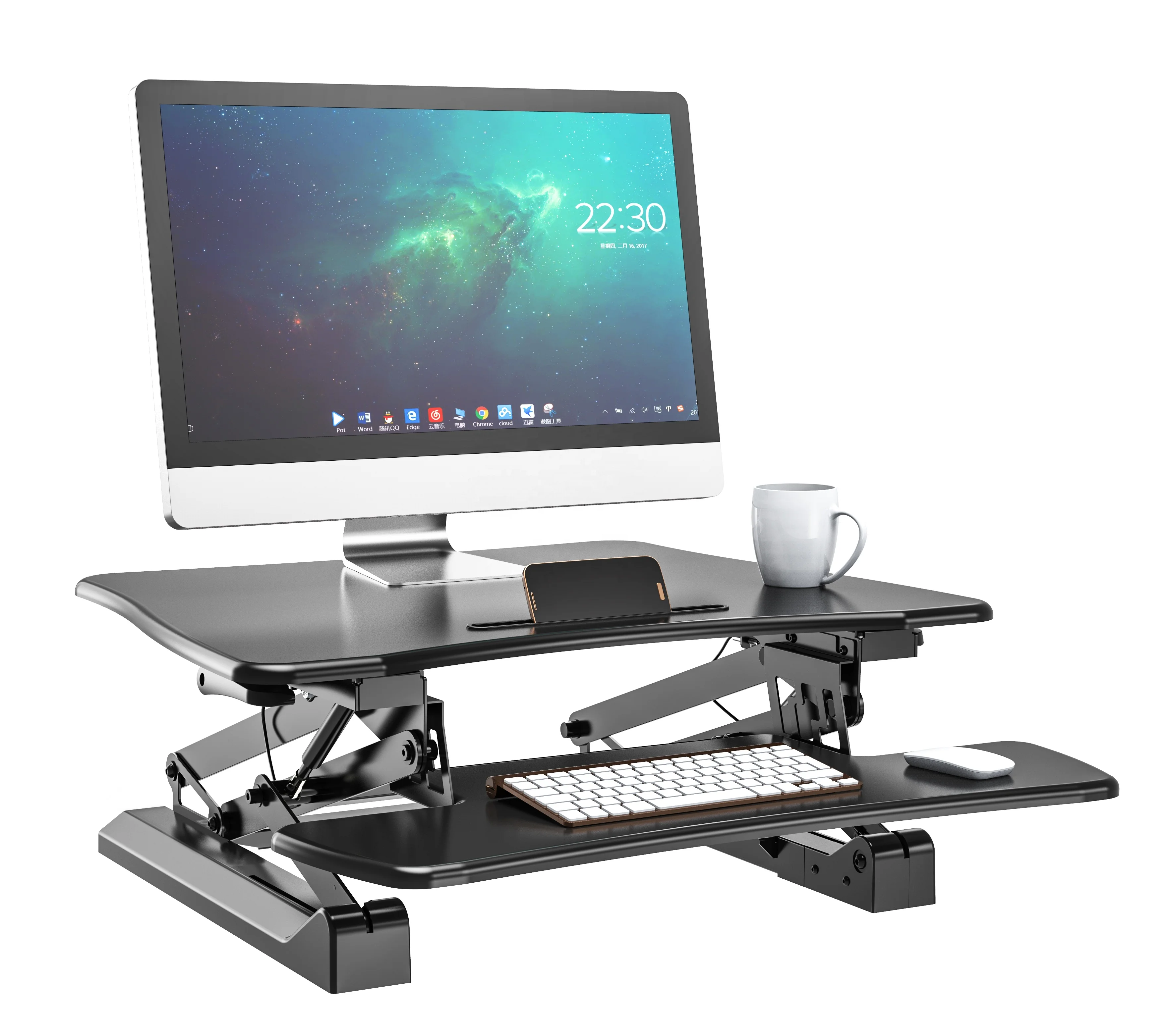 
 Настольный компьютер стоял Рабочий стол конвертер сидеть стенд работы постоянного тока в постоянный преобразователи с регулировкой по высоте, Рабочий стол вверх подъемный стол VM-LD07S  