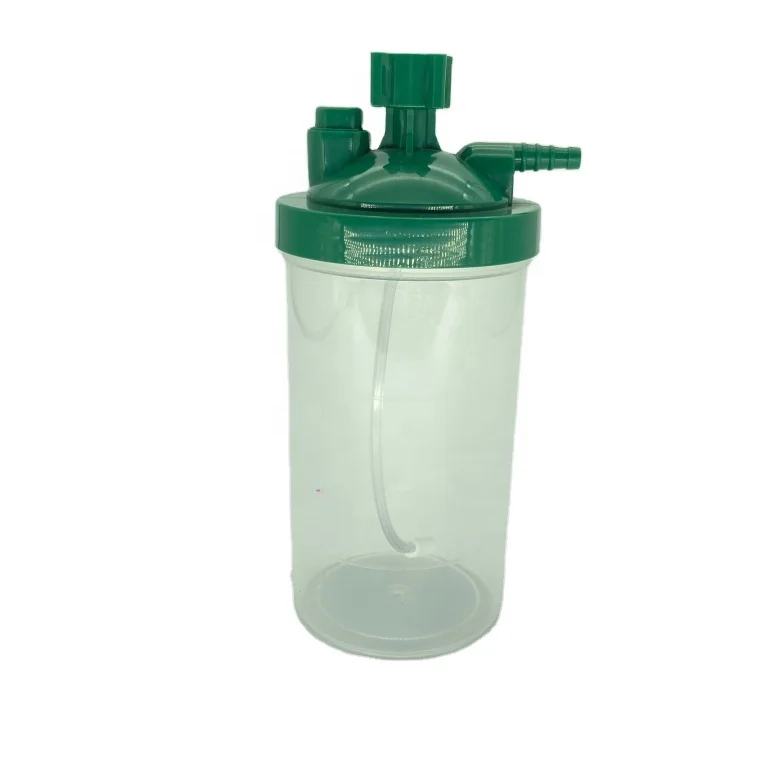 250ml 500ml 4PSI 6PSI yellow green disposable medical oxygen bubble humidifier bottles for concentrator