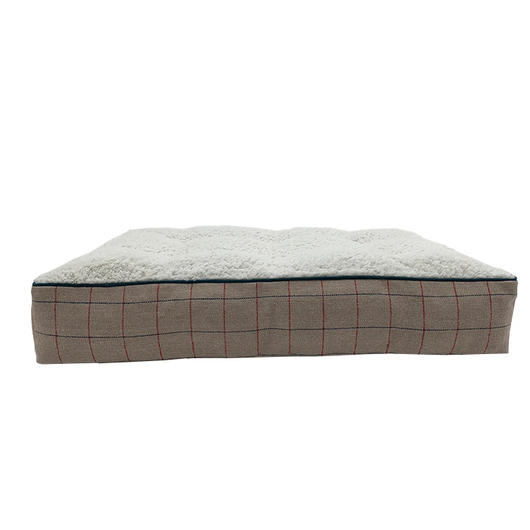 
Pet Bolster Style Kennel Mat Sherpa Pet Mat With Black Anti Skid Dot 