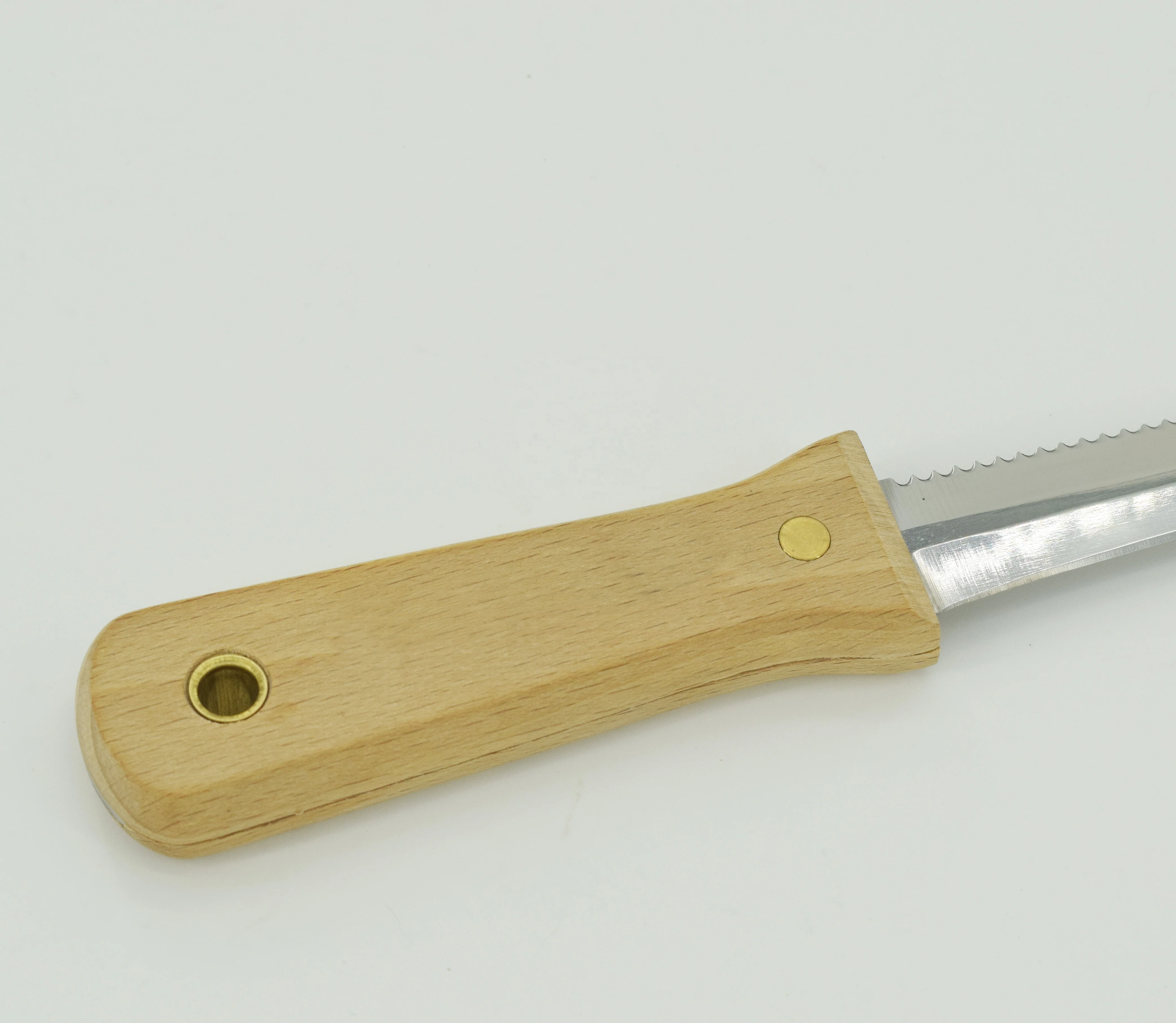 Insulation Knife with 5 Inch Long Stainless Steel Blade with Wood Handle, One Side Serrated Sharp Untility Knife Tool