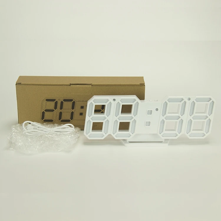 
Customizable Amazon hot sale fashion small digital led wall clock 