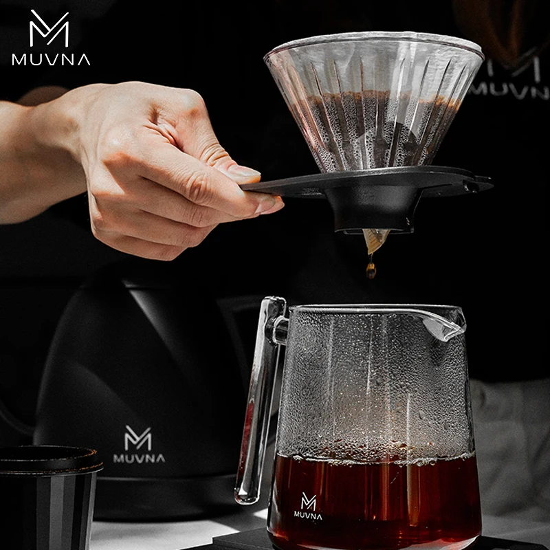 MUVNA PCTG material Coffee Dripper Filter Cup Tumbler Glass bottles Coffee mug Three layers Coffee Accessories Tool