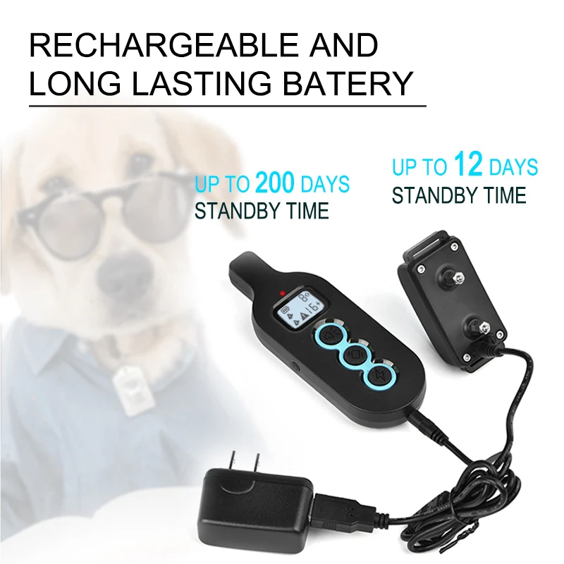 Удаленный лай ударов черный ошейник тренировочная собака без лая