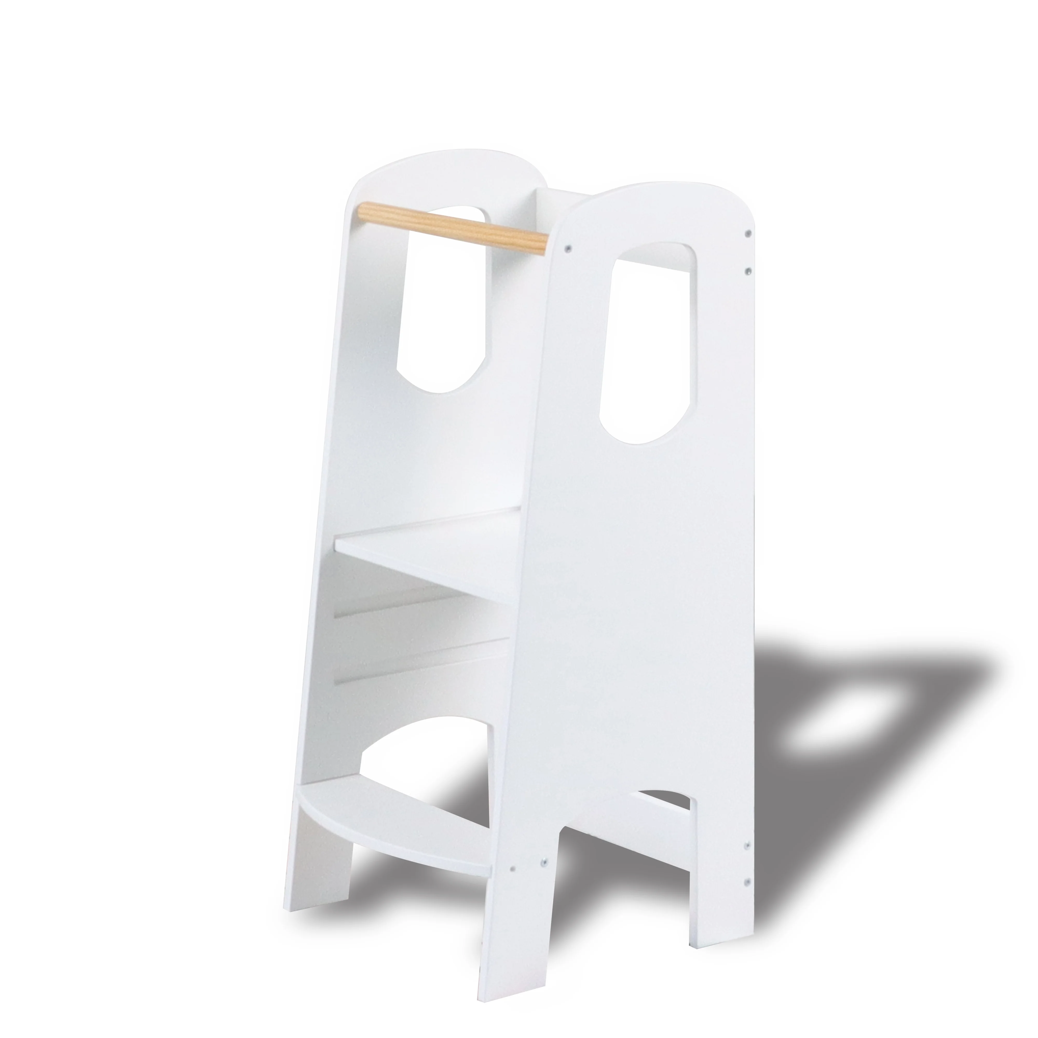 Wooden Kids Step Stool Baby Furniture Wood Children Standing Tower Kitchen Toddler Learning Stools with Adjustable Platform