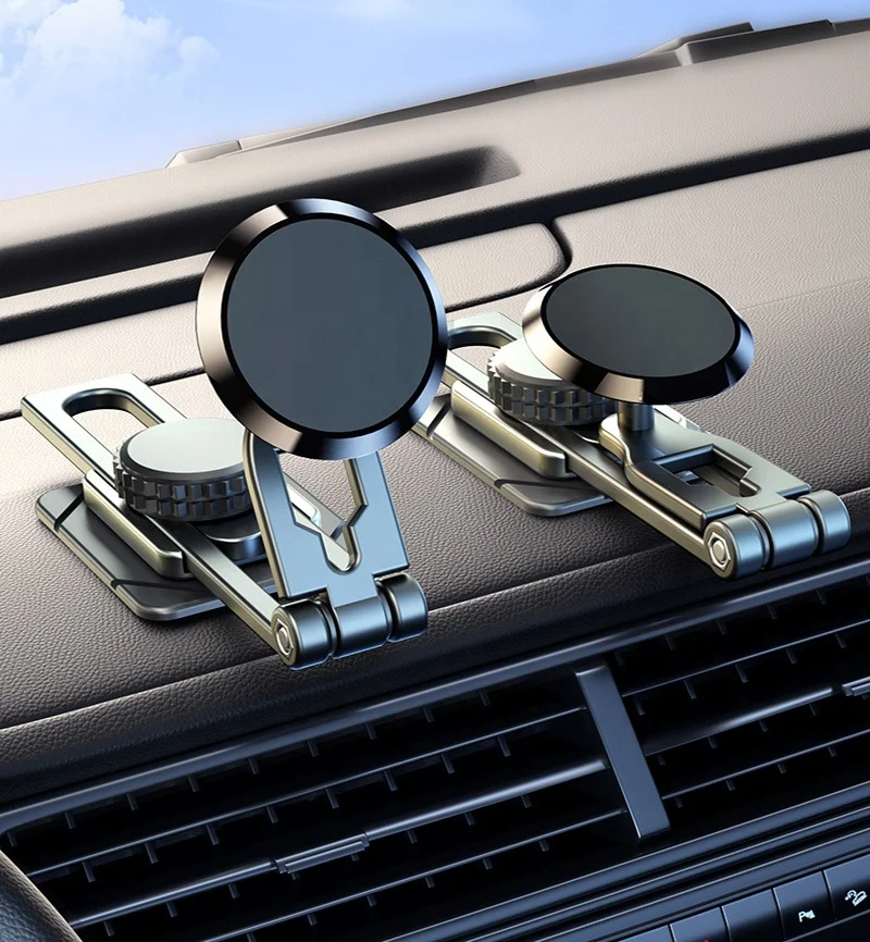 Strong Magnetic car mobile phone bracket 360 rotating folding magnetic suction bracket