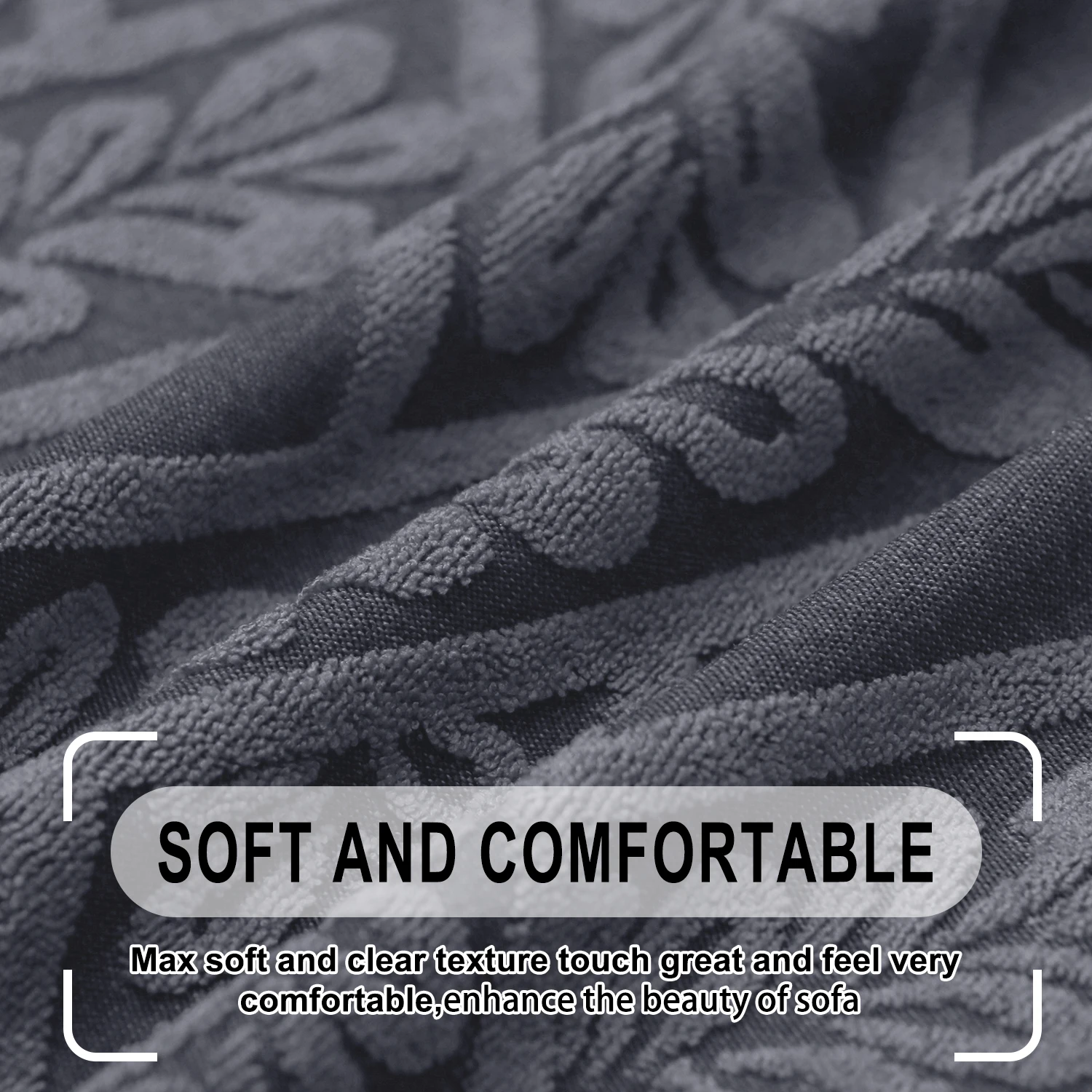 Custom design thick soft knitted stretch elastic 3 seat slipcover sofa cover