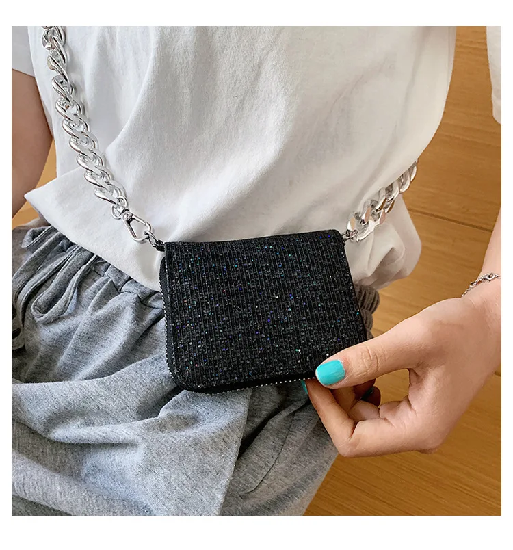 женский свитер, стильный уличные женские туфли с металлической цепочкой; Туфли с блестками мини портмоне сумки на плечо для дам