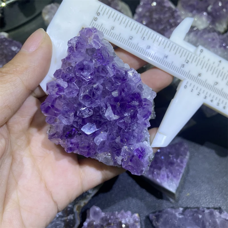 Оптовая Продажа оптовая цена натуральный кристаллический кварц Druzy кластер необработанный кристалл Целительный небольшой аметистовый