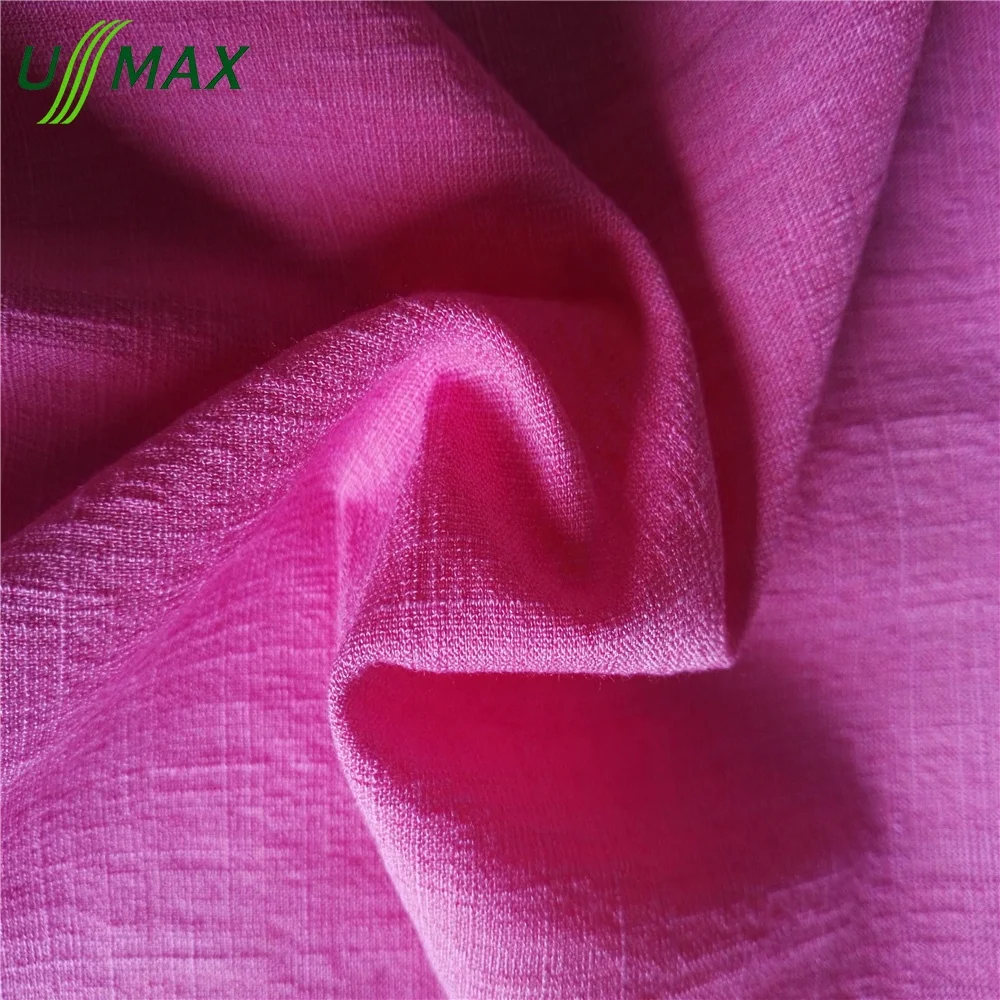 nylon rayon spandex weft stretch linen like fabric