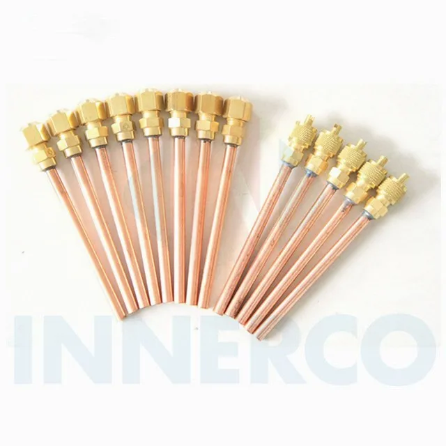CHEAP good quality 1/4 inch refrigeration spare parts charging pin valve no return copper access  valve