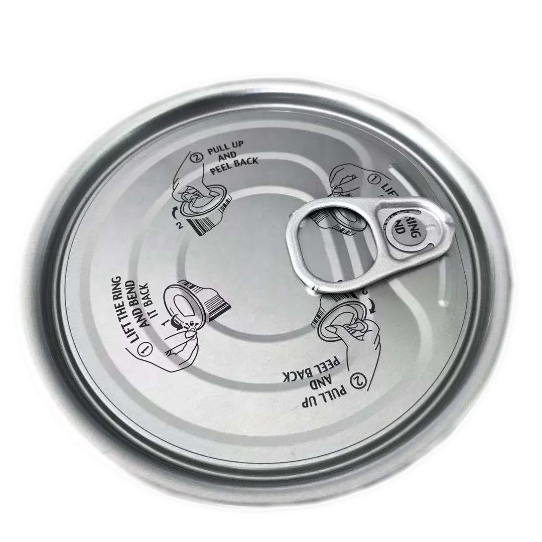 Manufacturer TFS Tin easy open end Tinplate Lid Round Metal lid 401# 99mm Tin Cans for Food Packaging