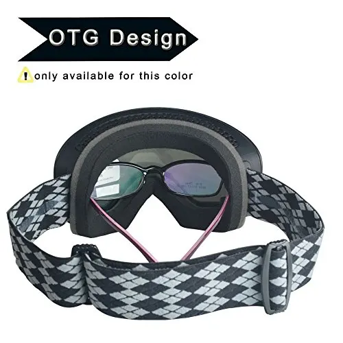 snowledge 181C magnetic goggles snow ski goggles replacement lens double anti fog polarized uv400 OTG snowboard goggles magnet