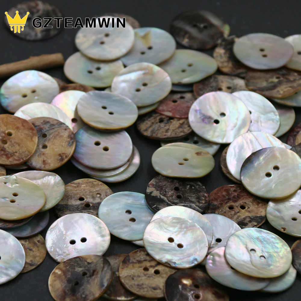 Factory Bulk Garment Accessories Custom 2 Holes Unique Cloth Pearl Shell Button