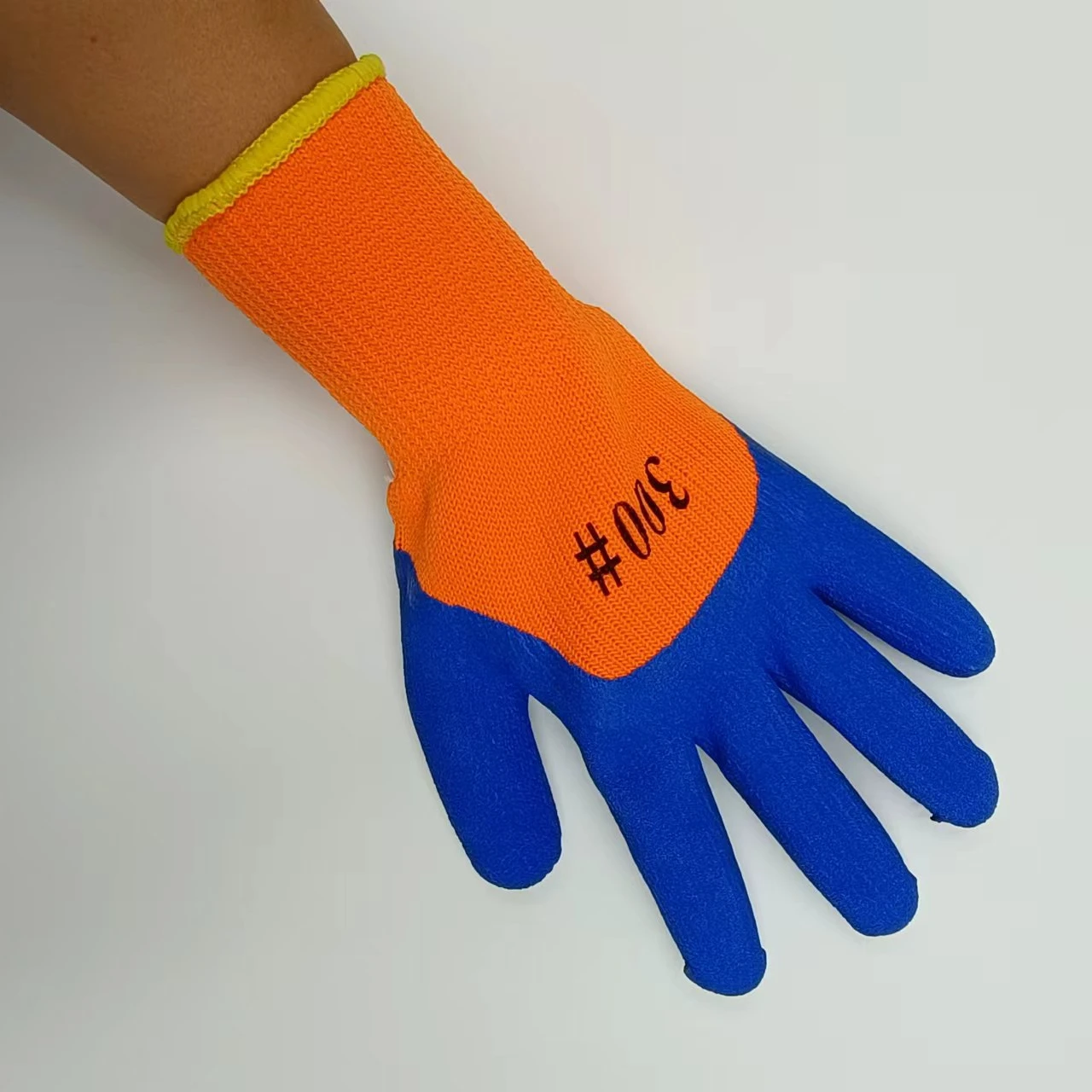 2023 New Cheap Work Safety Machine Production Latex Gloves Industrial Black Latex Foam Palm Coating Gloves