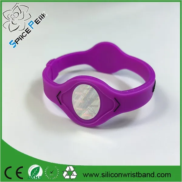 Custom X power sport hologramm Energy balance silicon bracelet power ionic magnet wrist band with negative ions