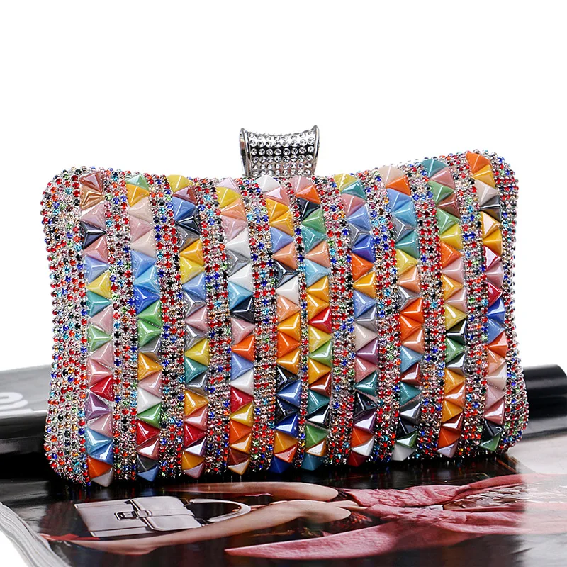 New Diamonds Metal Rhinestones Handbags Beading Purse Diamonds Bag Women Evening Bags Wedding Party Event Clutch