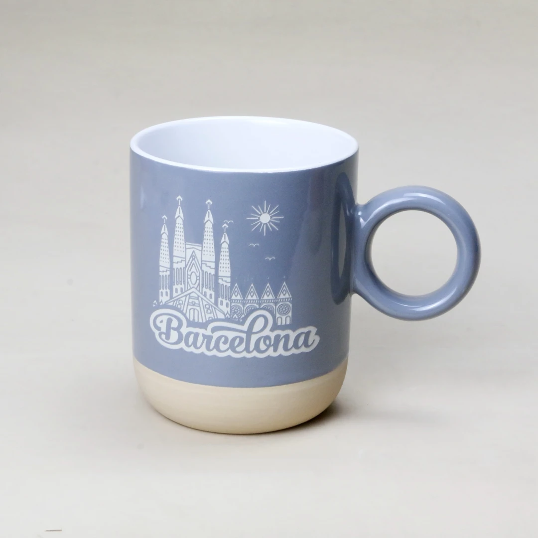 Manufacturers Supplier Customized Print Design Ceramic Personalized Barcelona Tourist Souvenir Mug