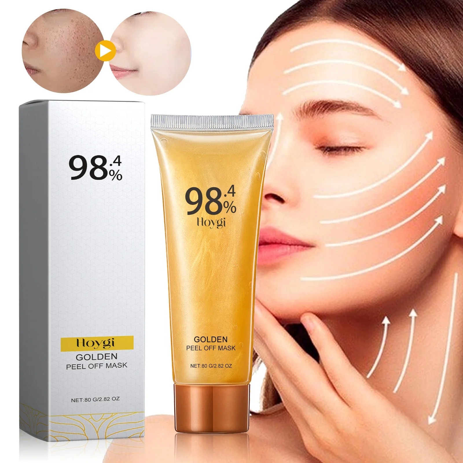 Beauty Products Face Care 24k Gold Face Mask Whitening Moisturizing Skin Care 100% Crystal Mud Facial Mask