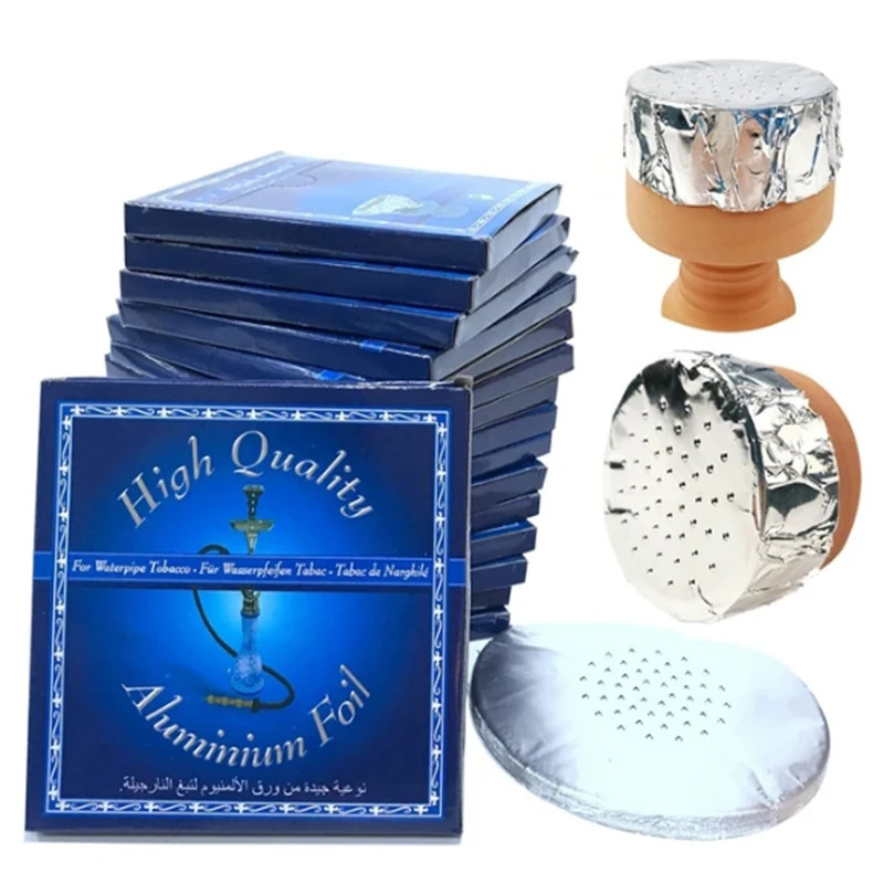 50pcs/box 25micron *12cm*12cm charcoal hookah foil