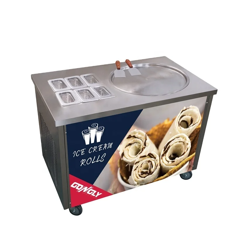 Fried Ice Cream Roll Machine Ice Pan Machine Commercial Cold Plate Ice Cream